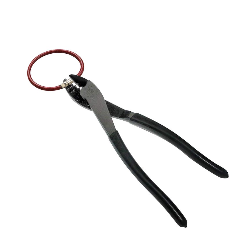 Lucky Line 4-1/2" Locking Cable Key Ring, Crimp to Permanently Close, Nylon Coated Steel Wire, Corrosion-Resistant, 25 Pack, Red (80870) - Image 3